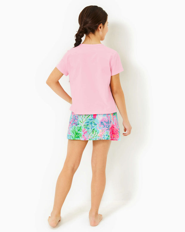 Lilly Pulitzer Luxletic Girls Mini Rally Tee Top S