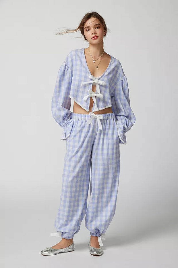 Out From Under Urban Outfitters Charlotte Flannel Bow Pants