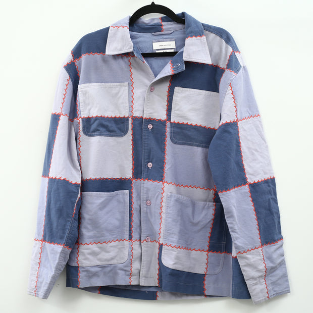 Urban Outfitters UO Patchwork Blanket Stitch Chore Shirt Jacket Men's M