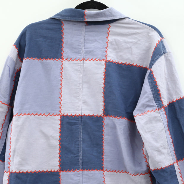 Urban Outfitters UO Patchwork Blanket Stitch Chore Shirt Jacket Men's M