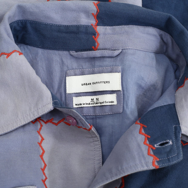 Urban Outfitters UO Patchwork Blanket Stitch Chore Shirt Jacket Men's M