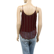Free People Beaded Embellished Tank Cami Blouse Top XS