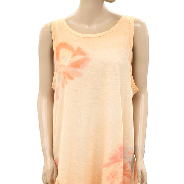 Daily Practice by Anthropologie Printed Asymmetrical Ruffle-Hem Dress