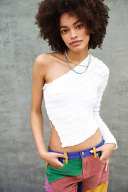 Free People Jasmine One-Shoulder Blouse Top