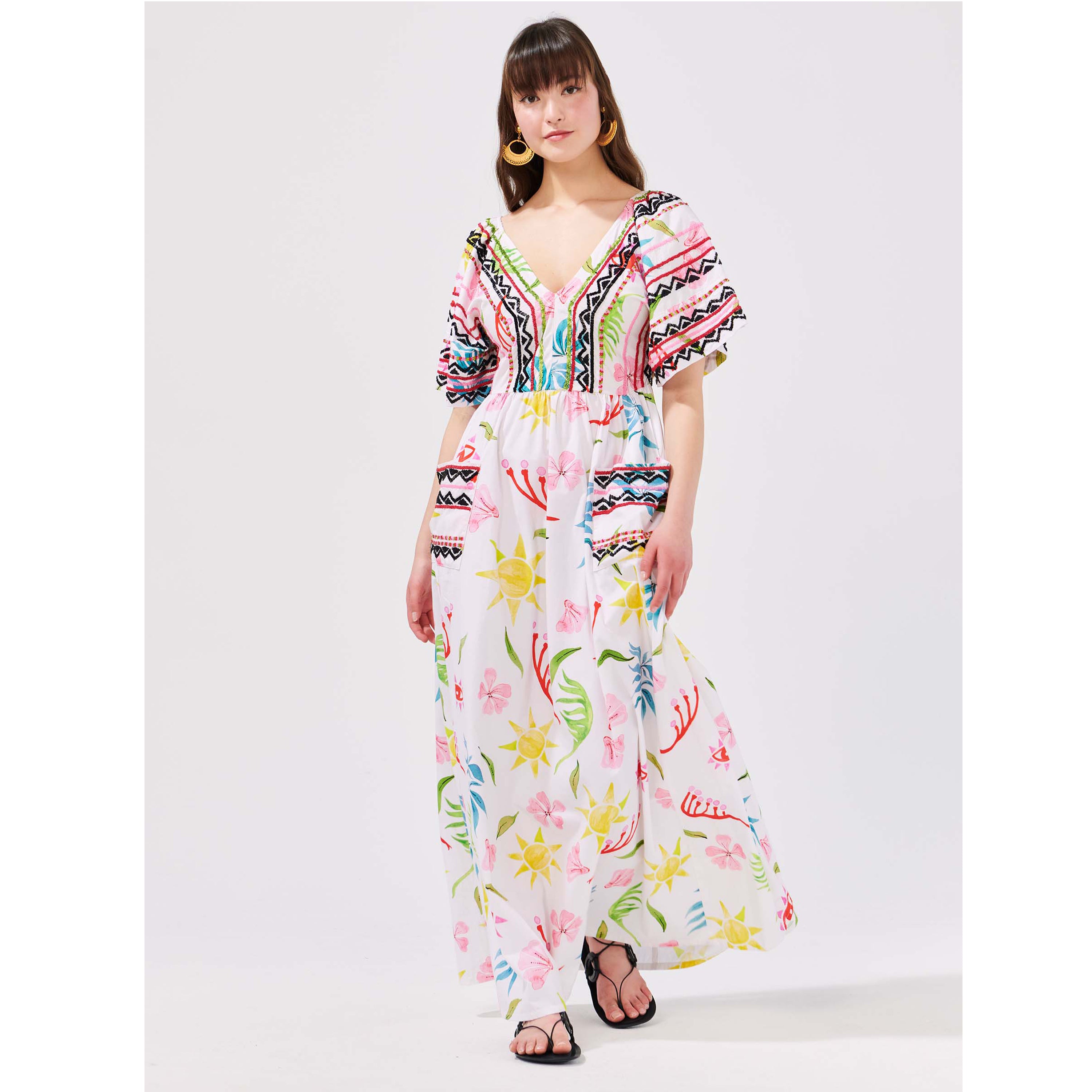 Embellished kimono dress cheap