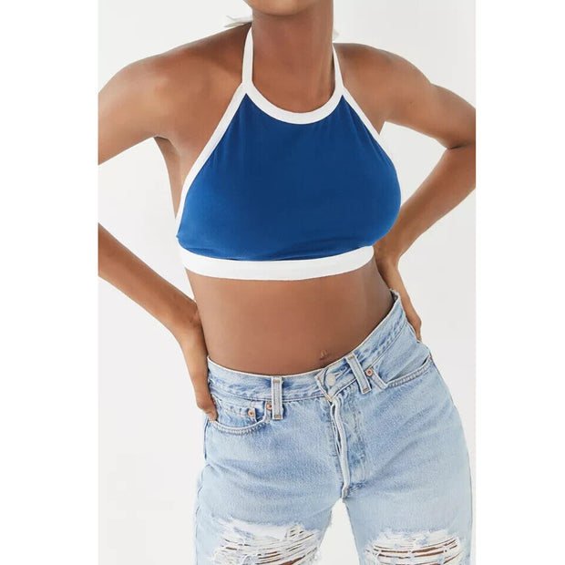Urban Outfitters UO Susanna Tie-Back Halter Cropped Top XS