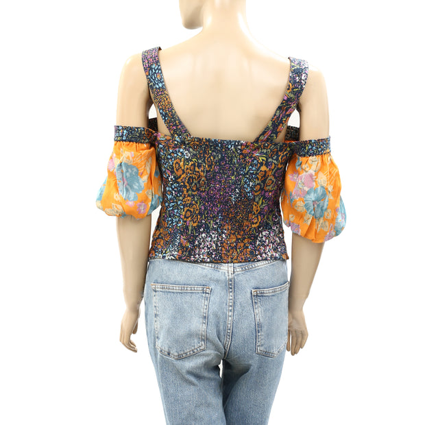 Love The Label Anthropologie Patchwork Cropped Tank Top S