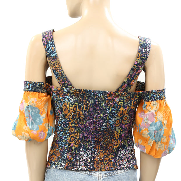 Love The Label Anthropologie Patchwork Cropped Tank Top S