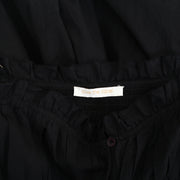 Love The Label Anthropologie Solid Smocked Ruffle Maxi Dress S