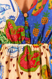 Farm Rio Anthropologie Sunny Mix Mini Dress S