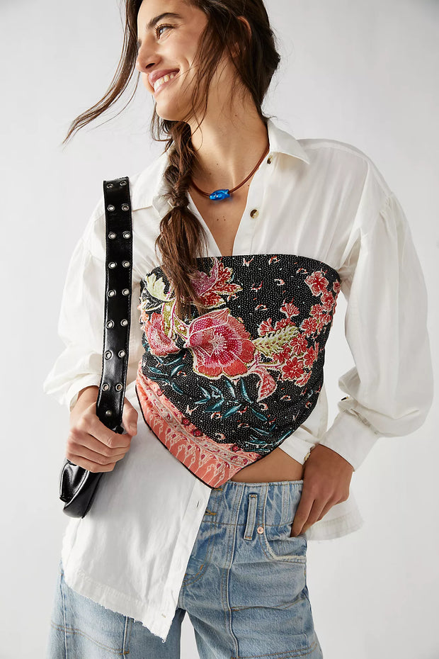 Free People FP One Raya Bandana Blouse Top