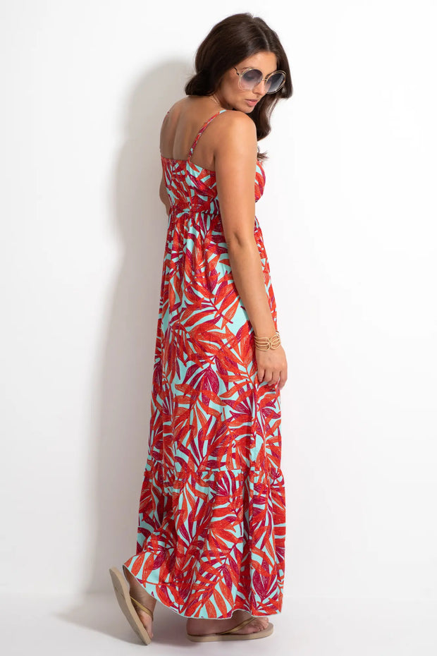 Pour Moi Strappy Tiered Hem Maxi Dress XS
