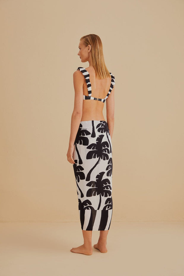 Farm Rio Anthropologie Coconut Panneaux Maxi Skirt O\S
