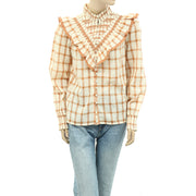 Sezane Marty Buttondown Shirt Blouse Top