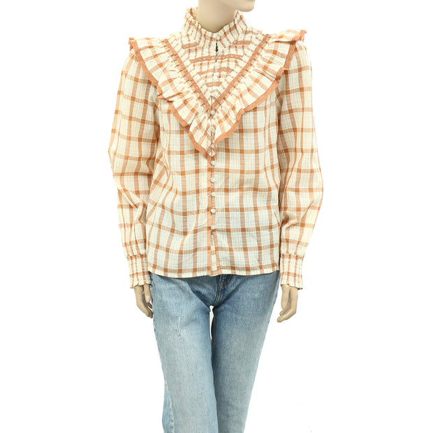 Sezane Marty Buttondown Shirt Blouse Top