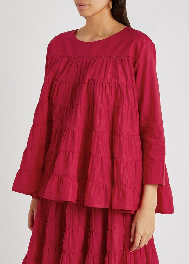 Merlette NYC Roos Tiered Solid Tunic Top XS