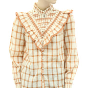 Sezane Marty Buttondown Shirt Blouse Top