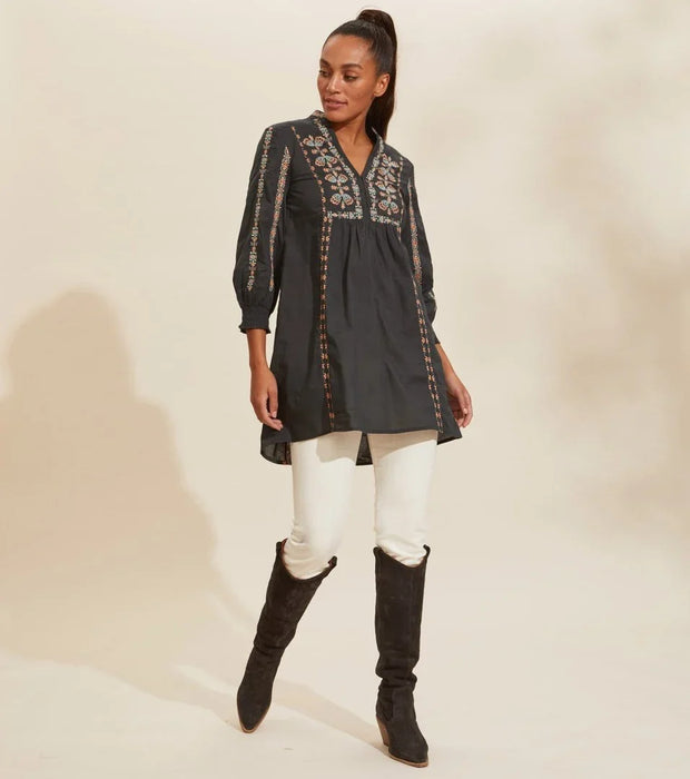 Odd Molly Anthropologie Charlotte Tunic Mini Dress XS-0