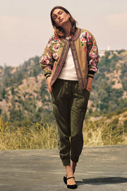 Anthropologie Maeve Needlepoint Bomber Jacket Top S
