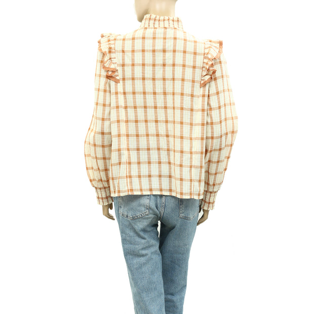 Sezane Marty Buttondown Shirt Blouse Top