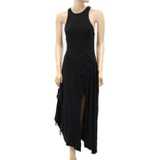 Free People FP Beach Solid Black Midi Dress XS