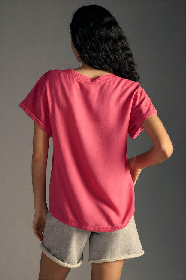 Daily Practice by Anthropologie V-Neck Short-Sleeve Tee Tunic Top