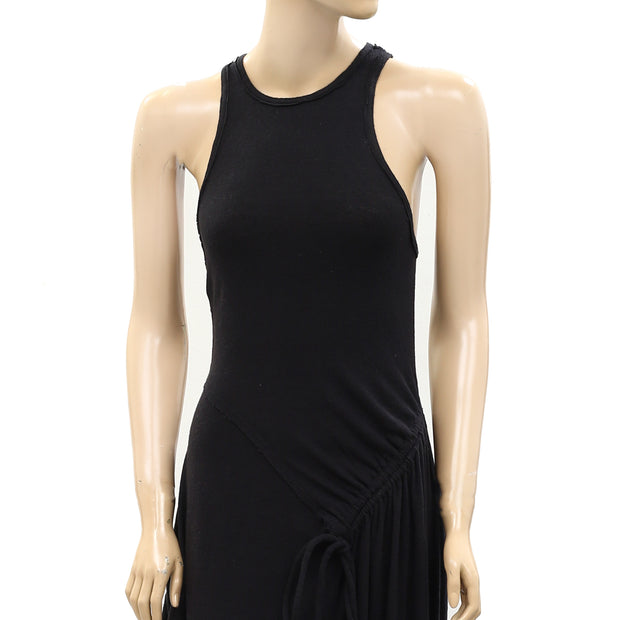 Free People FP Beach Solid Black Midi Dress XS