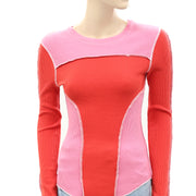 BDG Urban Outfitters Emme Thermal Seamed Blouse Top S