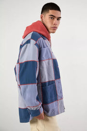 Urban Outfitters UO Patchwork Blanket Stitch Chore Shirt Jacket Men's M