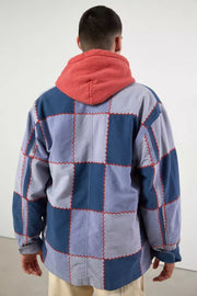 Urban Outfitters UO Patchwork Blanket Stitch Chore Shirt Jacket Men's M