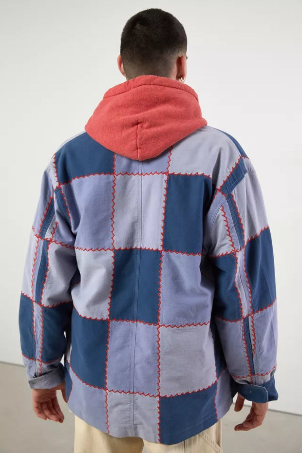 Urban Outfitters UO Patchwork Blanket Stitch Chore Shirt Jacket Men's M