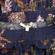 Love The Label Anthropologie Floral Print Ruffle Midi Skirt L