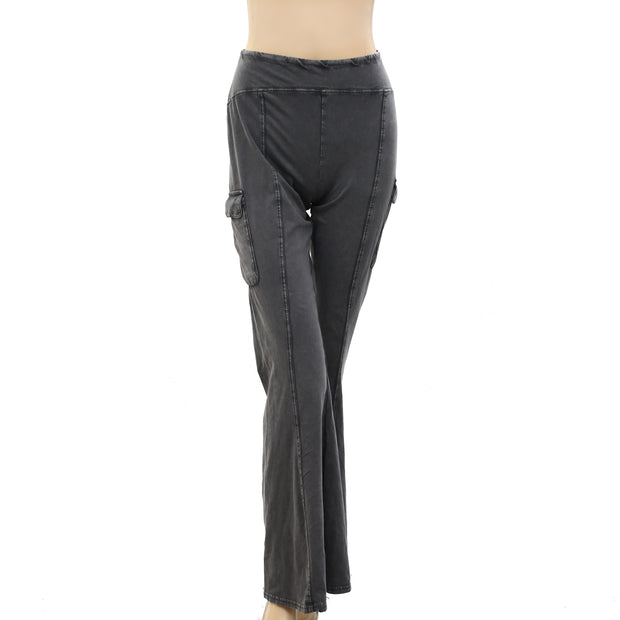 Out From Under Urban Outfitter Aria High-Waisted Cargo Flare Pant L