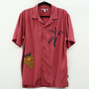 Urban Outfitters UO Buttondown Pop Art Graphic Camp Collar Shirt Men's M