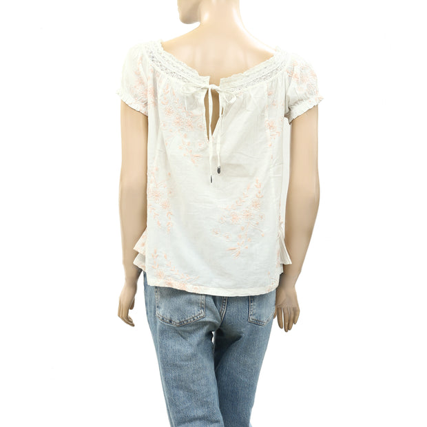 Odd Molly Anthropologie My Everything Floral Embroidered Blouse Top XS-0