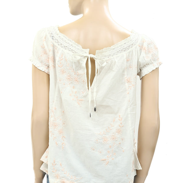 Odd Molly Anthropologie My Everything Floral Embroidered Blouse Top XS-0