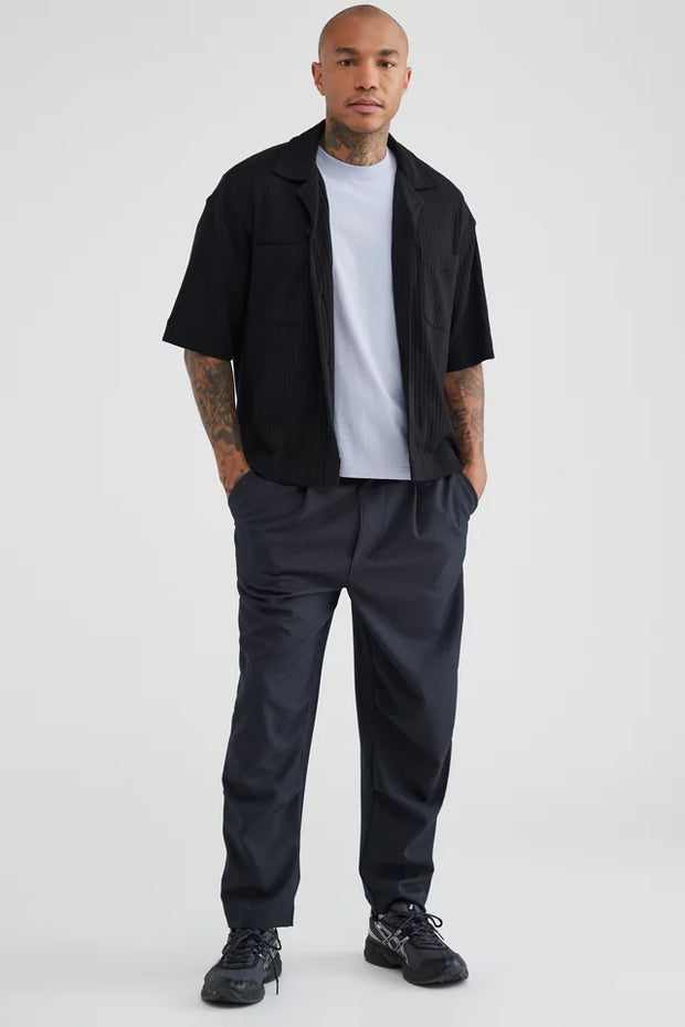 Urban Outfitters UO Standard Cloth Logan Ribbed Cropped Shirt Men's