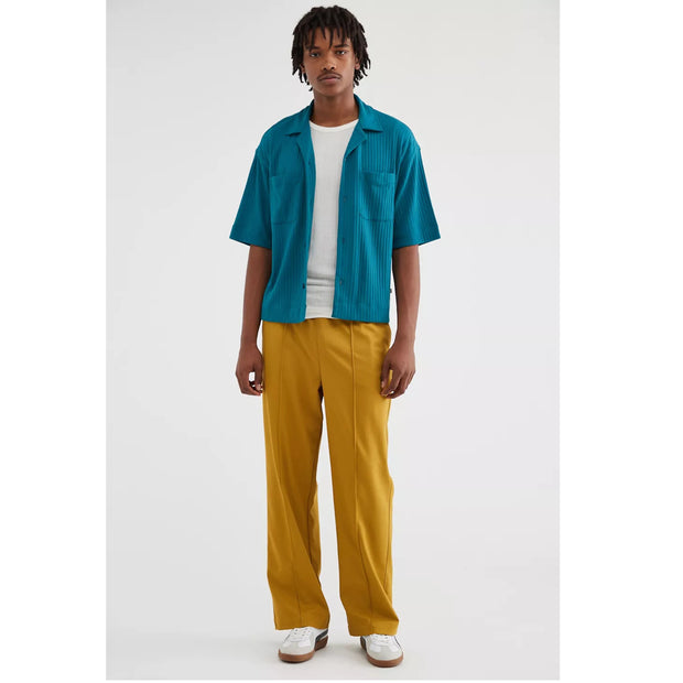Urban Outfitters UO Standard Cloth Logan Ribbed Cropped Shirt Men's