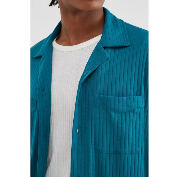 Urban Outfitters UO Standard Cloth Logan Ribbed Cropped Shirt Men's