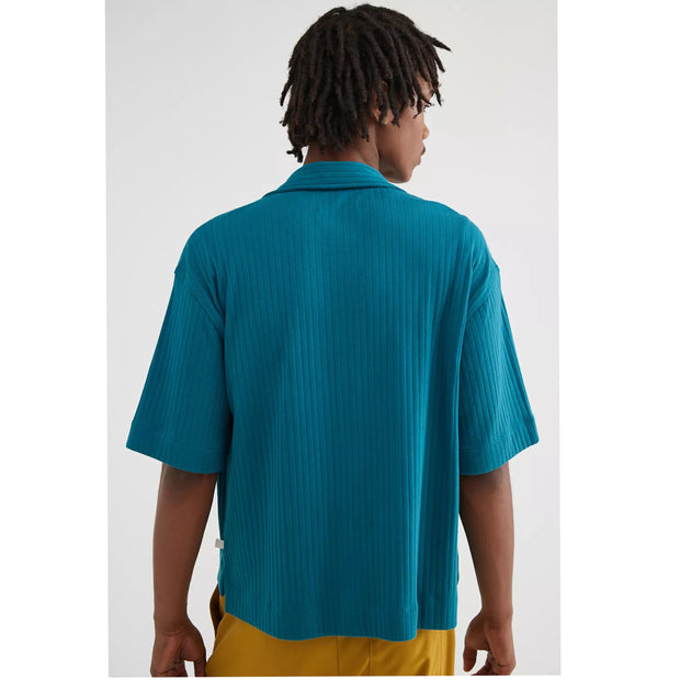 Urban Outfitters UO Standard Cloth Logan Ribbed Cropped Shirt Men's