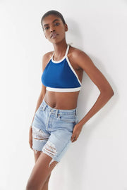 Urban Outfitters UO Susanna Tie-Back Halter Cropped Top XS
