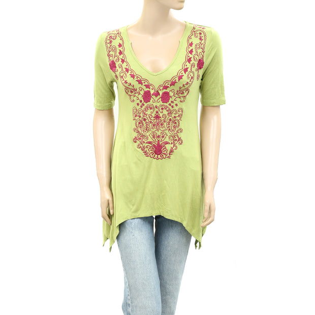Soft Surroundings Adora Embroidered Tunic Top