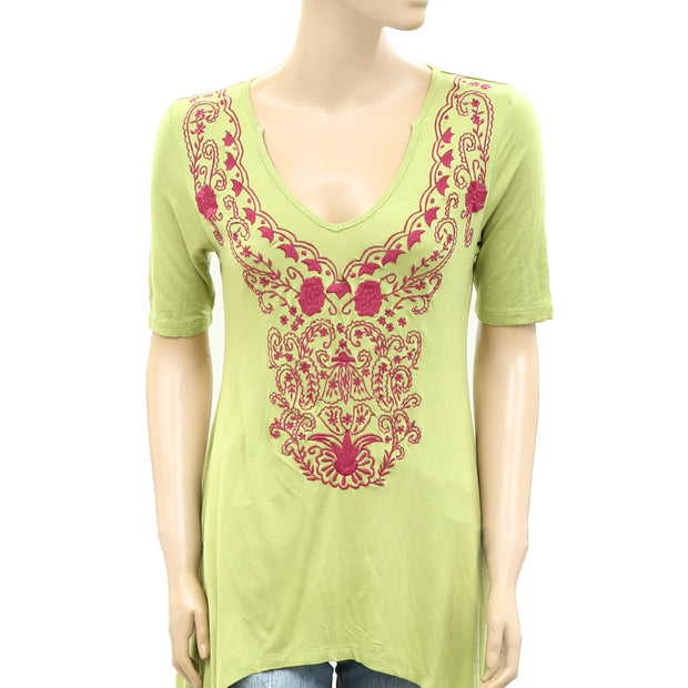 Soft Surroundings Adora Embroidered Tunic Top