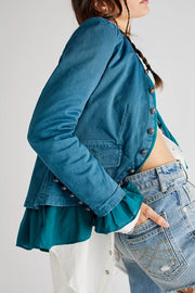 Free People Ruffles Romance Jacket Top