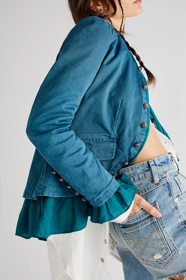 Free People Ruffles Romance Jacket Top