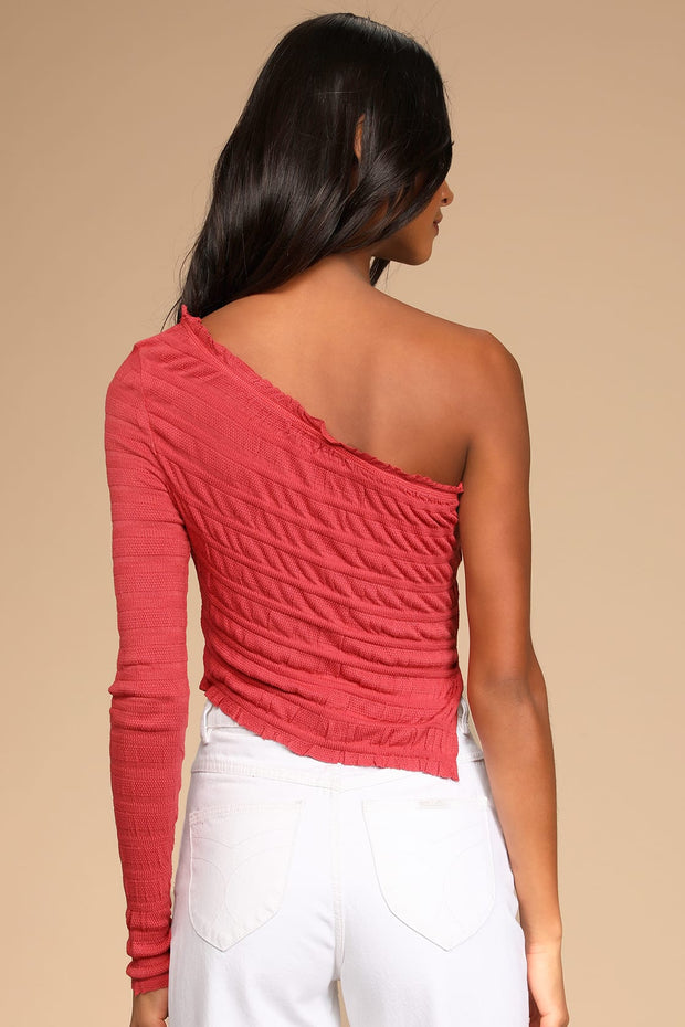 Free People Jasmine One-Shoulder Blouse Top