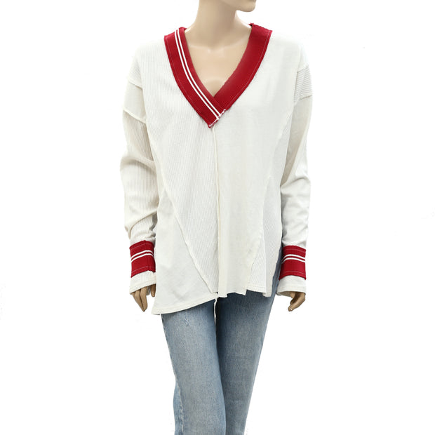 BDG Urban Outfitters Frazer Spliced Slouchy Sweater Tunic Top