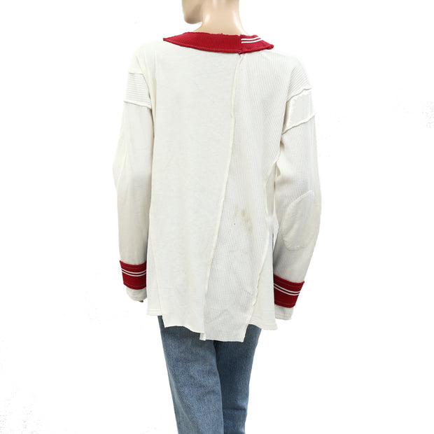 BDG Urban Outfitters Frazer Spliced Slouchy Sweater Tunic Top