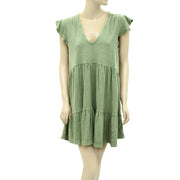Daily Practice by Anthropologie Flutter Sleeve Mini Dress S