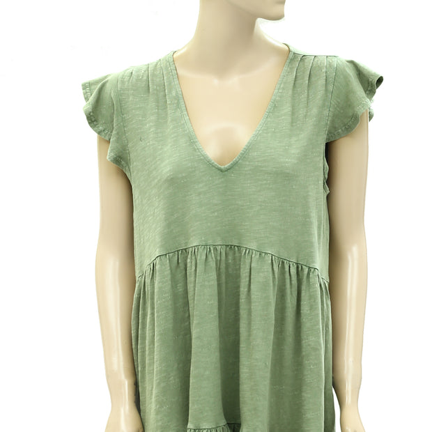Daily Practice by Anthropologie Flutter Sleeve Mini Dress S